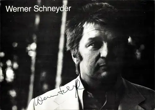 Ak Schauspieler und Kabarettist Werner Schneyder, Portrait, Autogramm