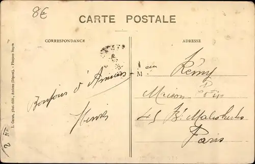 Ak Amiens Somme, Eisenbahnkaserne