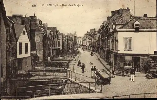 Ak Amiens Somme, rue des Majots