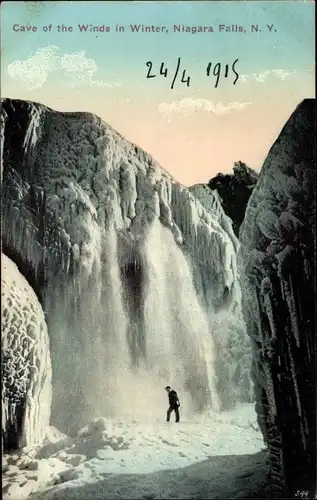 Ak Niagara Falls New York USA, Cave of the Winds, Winter