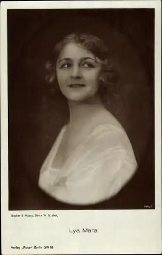 Ak Schauspielerin Lya Mara, Portrait