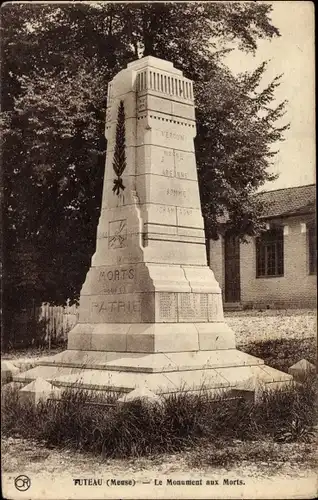 Ak Futeau-Meuse, Kriegerdenkmal