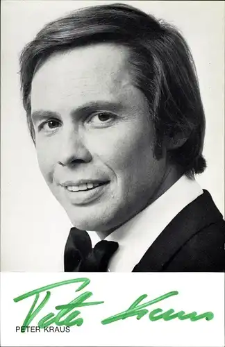 Ak Sänger Peter Kraus, Portrait, Emi, Autogramm