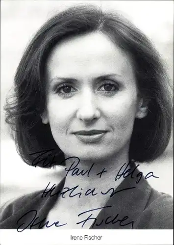 Ak Schauspielerin Irene Fischer, Lindenstraße, Portrait, Autogramm