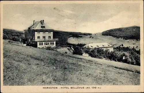 Ak Le Markstein Fellering Felleringen Vogesen Elsass Haut Rhin, Großer Belchen, Hotel Bellevue