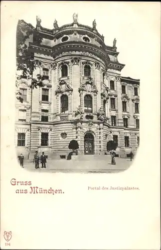 Ak München, Portal des Justizpalastes