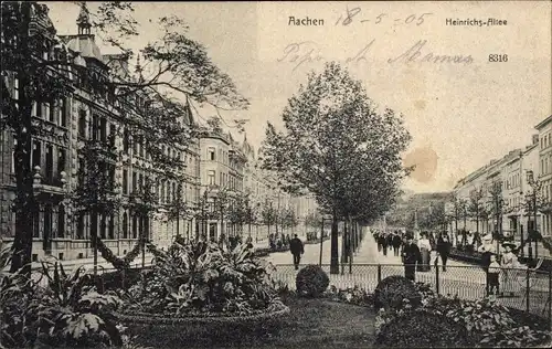 Ak Aachen in Nordrhein Westfalen, Heinrichsallee
