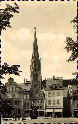 Ak Merseburg an der Saale, Markt, Kirchturm