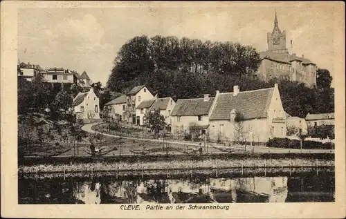 Ak Kleve am Niederrhein, Partie an der Schwanenburg