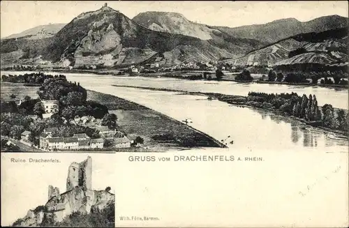 Ak Königswinter am Rhein, Drachenfels