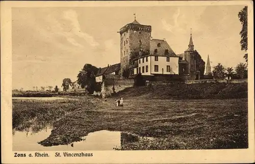 Ak Zons Dormagen am Niederrhein, St. Vincenzhaus