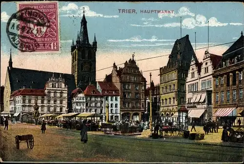 Ak Trier Rheinland Pfalz, Hauptmarkt, Kirche