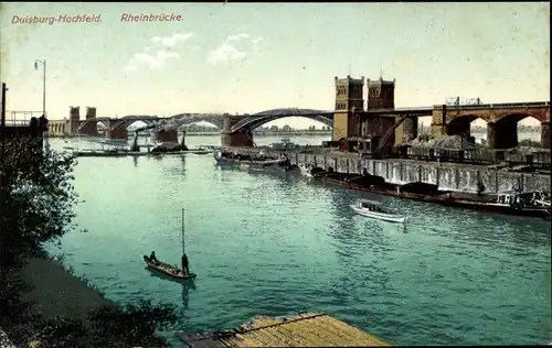 Ak Hochfeld Duisburg im Ruhrgebiet, Rheinbrücke