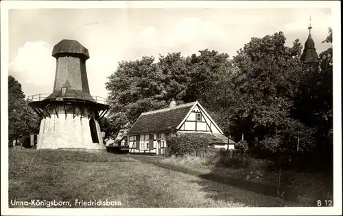 Ak Königsborn Unna im Ruhrgebiet, Friedrichsborn, Haus, Turm