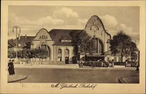 Ak Mönchengladbach am Niederrhein, Bahnhof