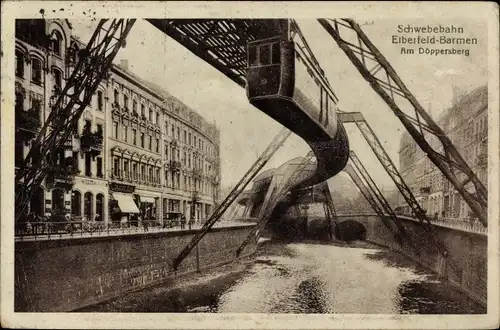Ak Elberfeld Wuppertal, Schwebebahn, Am Döppersberg