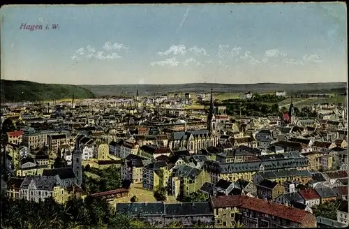 Ak Hagen Westfalen, Panorama