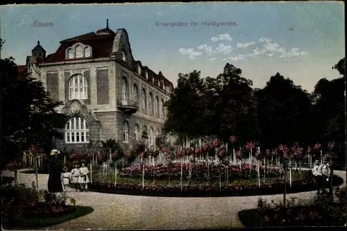 Ak Essen im Ruhrgebiet, Rosenplatz im Stadtgarten