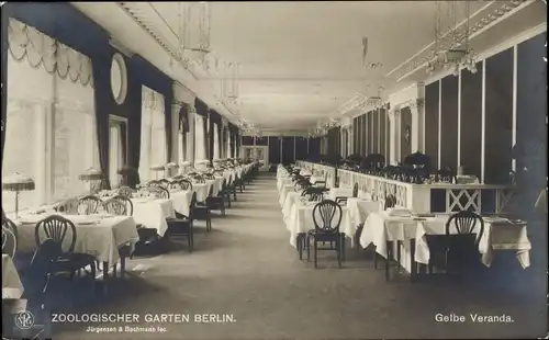 Ak Berlin, Zoologischer Garten, Gelbe Veranda