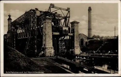 Ak Oberwiese Waltrop Ruhrgebiet, Schiffshebewerk Henrichenburg