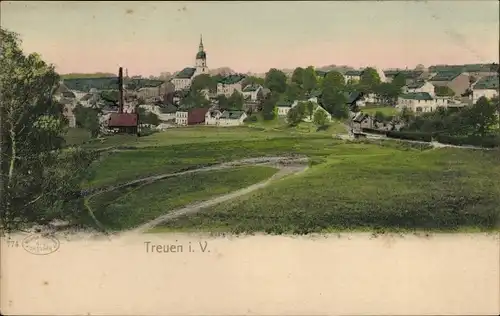 Ak Treuen im Vogtland, Panorama