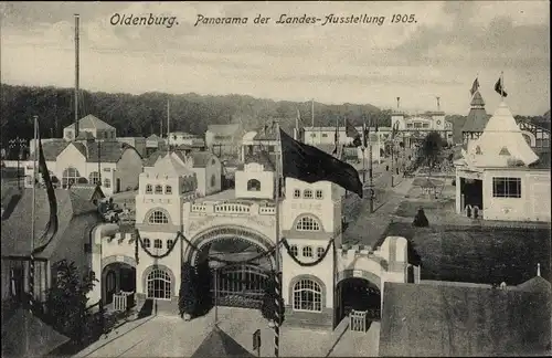 Ak Oldenburg im Großherzogtum Oldenburg, Panorama der Landesausstellung 1905