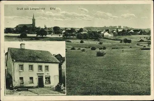 Ak Landscheid in der Eifel, Panorama, Kaufhaus Bernh. Erdel