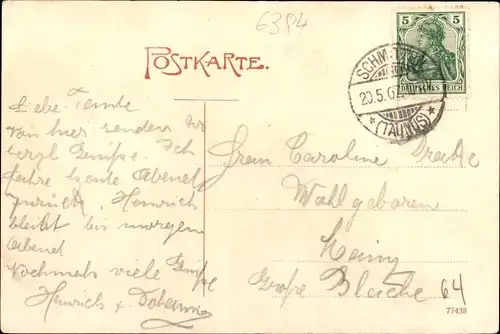 Ak Schmitten im Taunus Hessen, Totalansicht, Kirche, Kurhaus