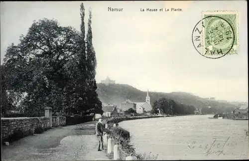 Ak Namur Wallonien, La Meuse et la Plante