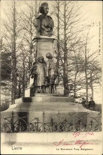 Ak Lierre Flandern Antwerpen, Le Monument Tony Bergmann, Fr. Joris