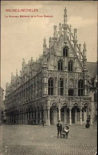 Ak Mechelen Mecheln Malines Flandern Antwerpen, Le Nouveau Batiment de la Poste Centrale