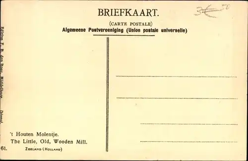 Ak Zeeland Niederlande, Windmühle, Mädchen in niederländischen Volkstrachten