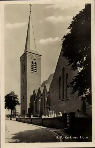 Ak Horn Limburg Niederlande, R. K. Kirche