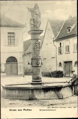 Ak Andlau Elsass Bas Rhin, Richardisbrunnen