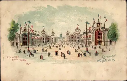 Ak-Weltausstellung von 1900, Esplanade des Invalides