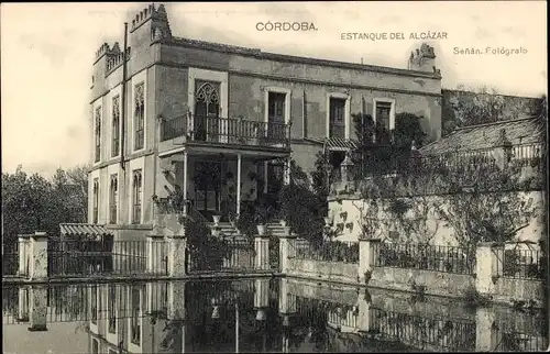 Ak Córdoba Andalusien Spanien, Alcázar, Teich