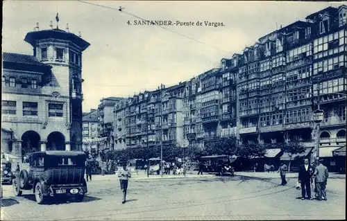 Ak Santander Kantabrien Spanien, Straßenpartie, Vargas Brücke