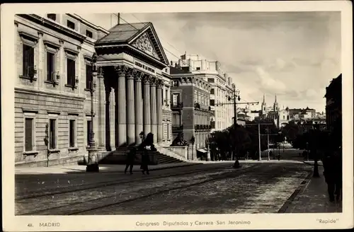 Ak Madrid Spanien, Abgeordnetenhaus, Carrera San Jeronimo