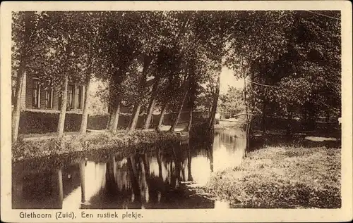 Ak Giethoorn Overijssel Niederlande, een rustiek plekje