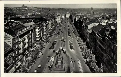 Ak Praha Prag Tschechien, Wenzelsplatz