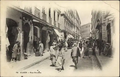 Ak Algier Alger Algerien, Rue Randon