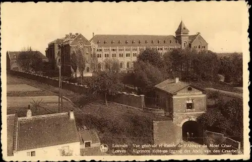 Ak Louvain Leuven Flämisch Brabant, Vue générale et Entree de l'Abbaye du Mont Cesar