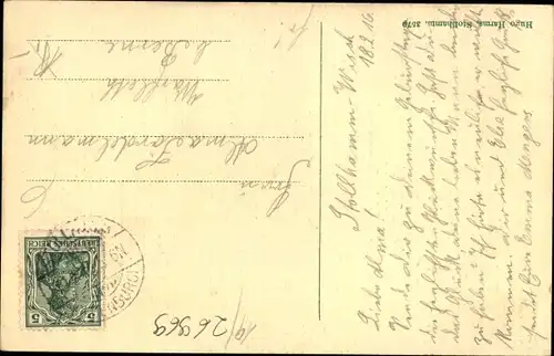 Ak Stollhamm Butjadingen Wesermarsch, Flusspartie, Blick zur Windmühle