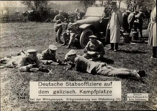 Ak Galizen, Ostfront, Deutsche Stabsoffiziere, Erbgroßherzog von Oldenburg, I WK