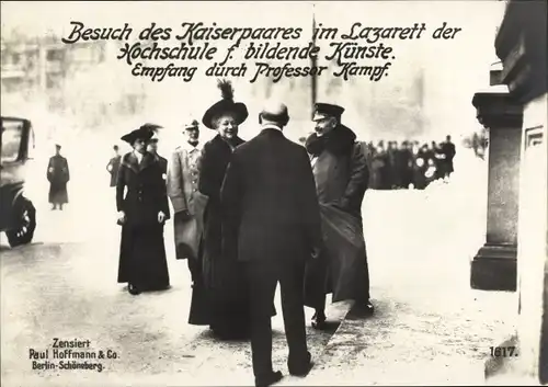 Ak Kaiser Wilhelm II., Kaiserin Auguste Viktoria, Lazarett der Hochschule für bildende Künste