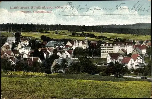 Ak Schömberg im Schwarzwald Württemberg, Panorama