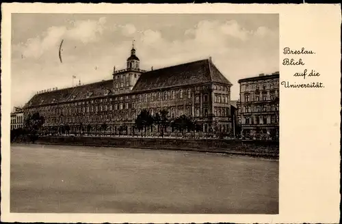 Ak Wrocław Breslau Schlesien, Blick auf die Universität