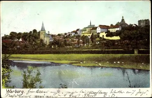 Ak Warburg in Westfalen, Teilansicht