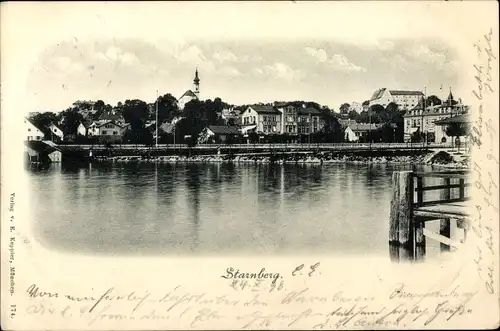 Ak Starnberg in Oberbayern, Teilansicht