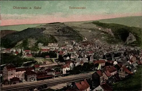 Ak Oberstein an der Nahe, Totalansicht